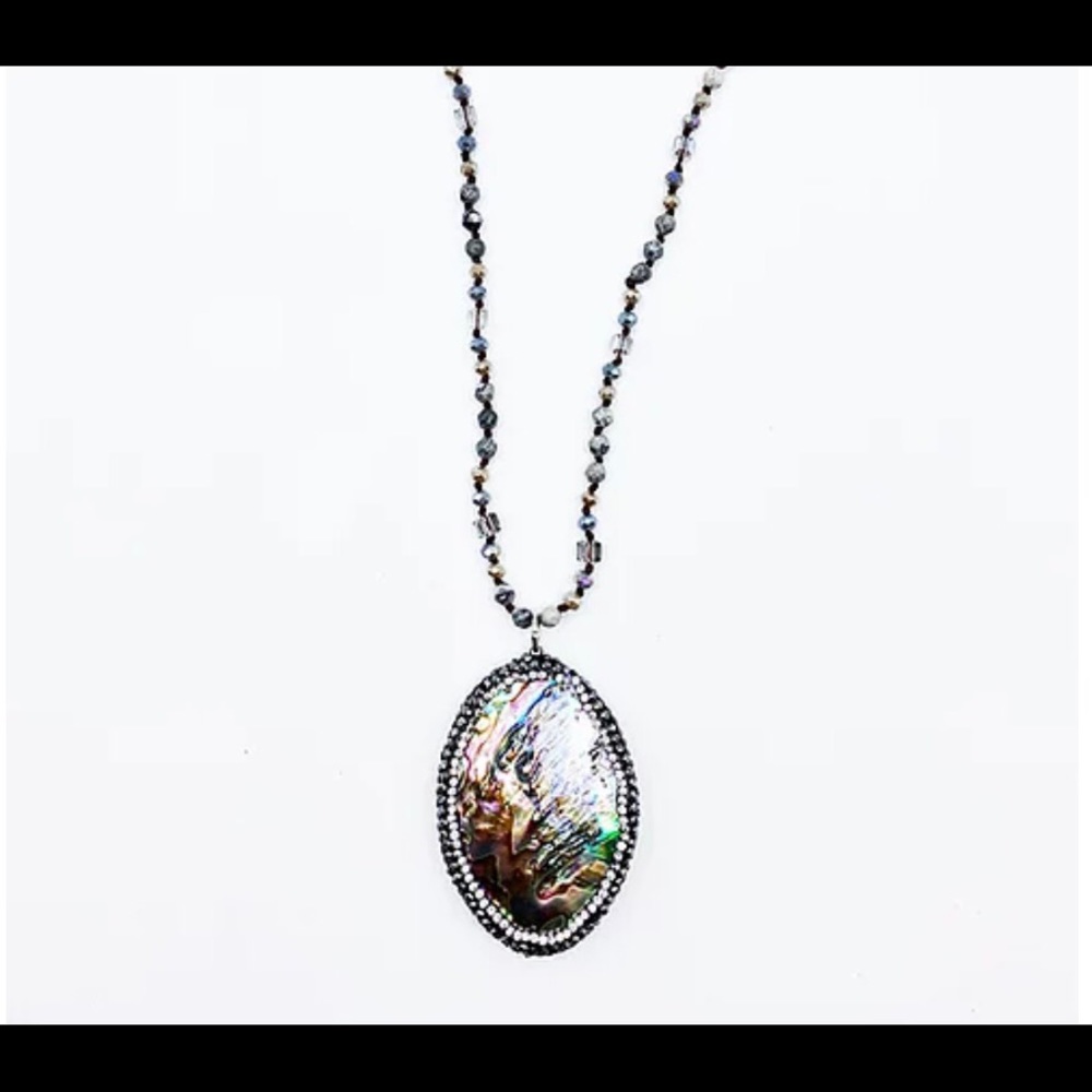 Heather Ford Designs Pave Abalone necklace